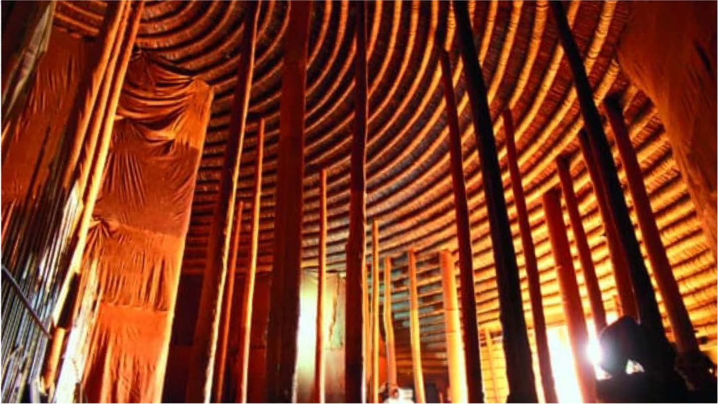 Warm architectural interior in Ghana